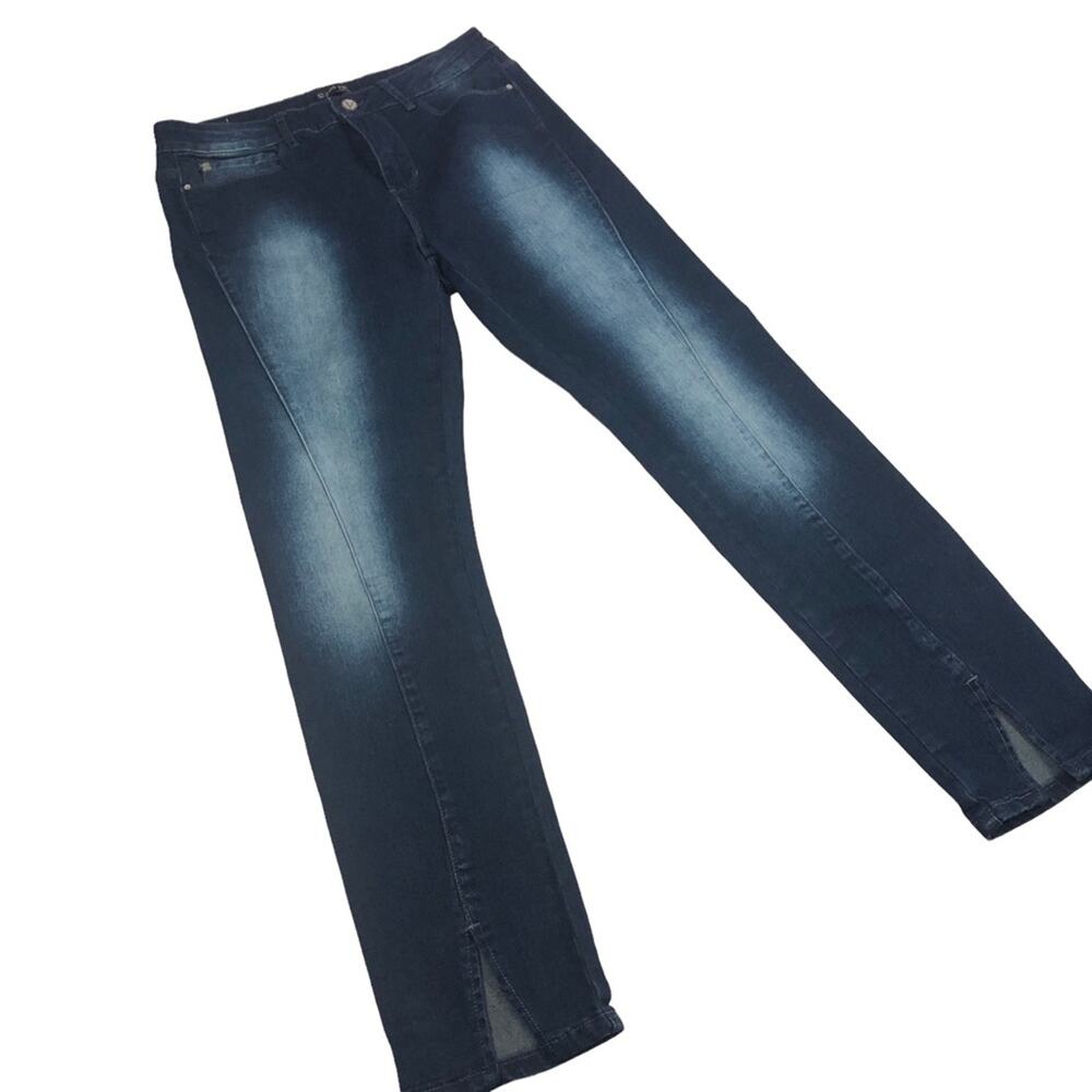 Joan Vass NY dark blue cropped jeans 29x28